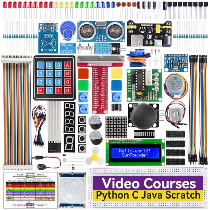 SunFounder CN0349D - RASPBERRY PI STARTER KITFEATURES