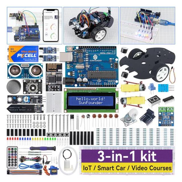 SunFounder CN0373D - STARTER KIT 3 IN 1 FOR ARDUINO