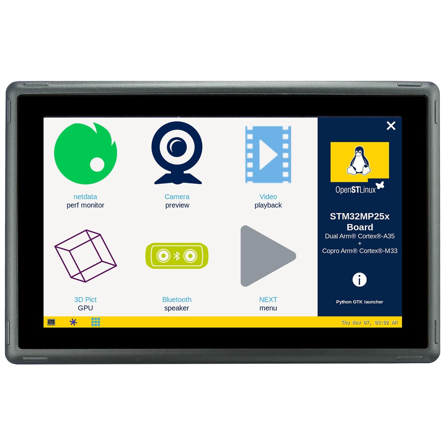 Chipsee CS10600-STMP25-070P * 7'' PANEL STM32MP257 IPC