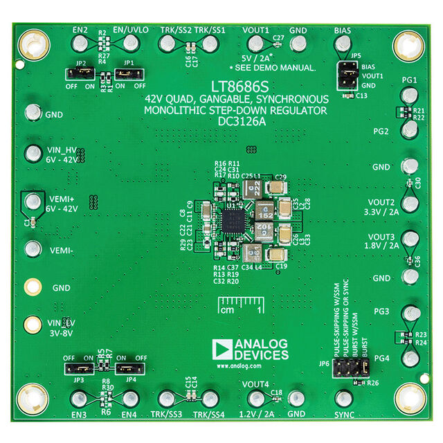 Analog Devices Inc. DC3126A Silent Switcher®2 EVAL BOARD FOR LT8686S