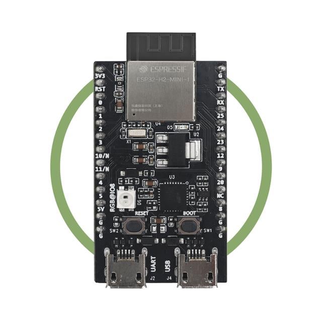 Espressif Systems ESP32-H2-DEVKITM-1-N4 ESP32-H Transceiver; 802.15.4 (Zigbee®), Bluetooth® Smart 4.x Low Energy (BLE)