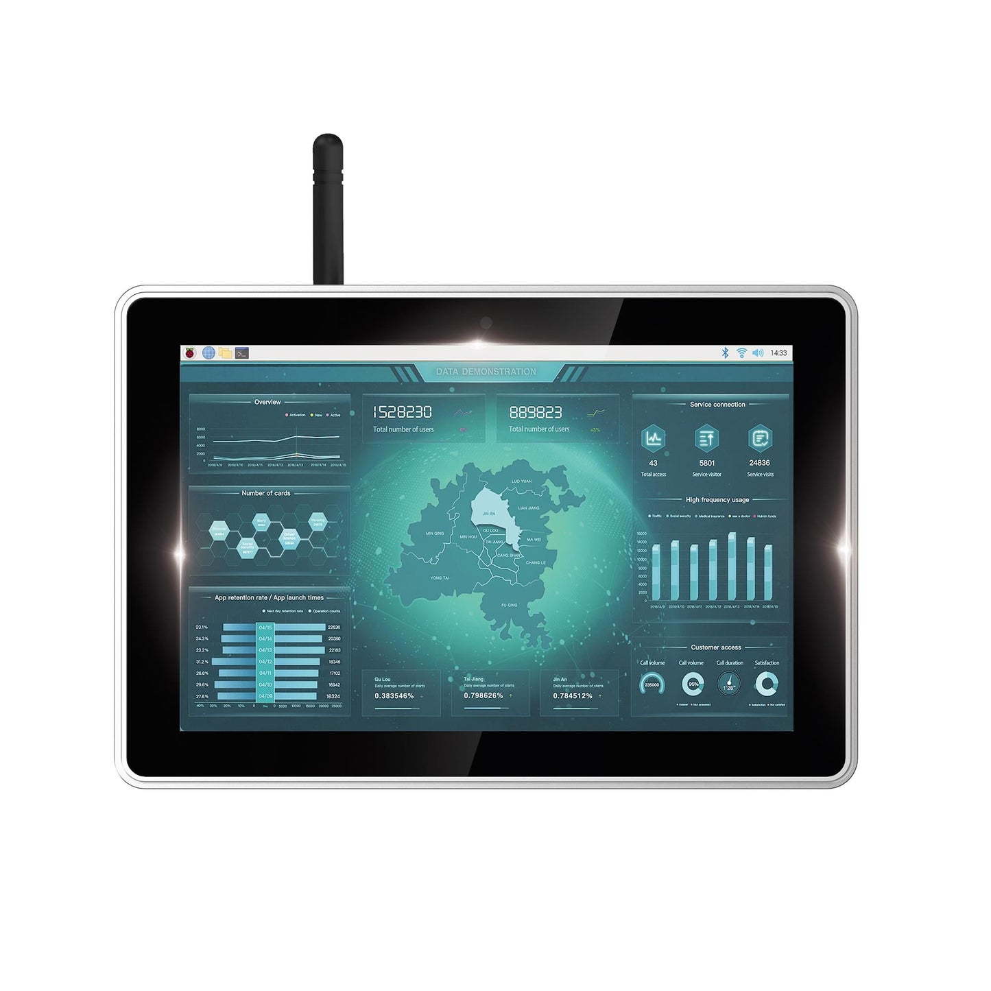 EDATEC ED-HMI2020-101C-1408 ED-HMI2020-101C Pantalla táctil 10.1"