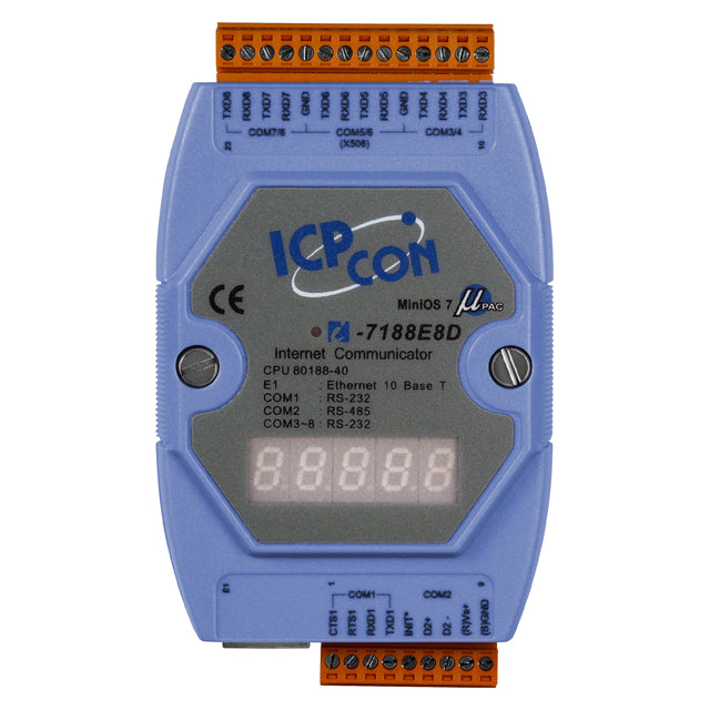 ICP DAS USA INC I-7188E8D - Ethernet a serial Bloque de terminales