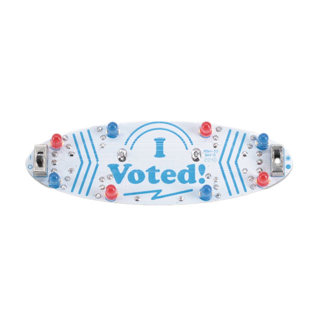 Alpenglow Industries IVT-0001 I Voted I VOTED BLINKY BADGE SOLDER KIT