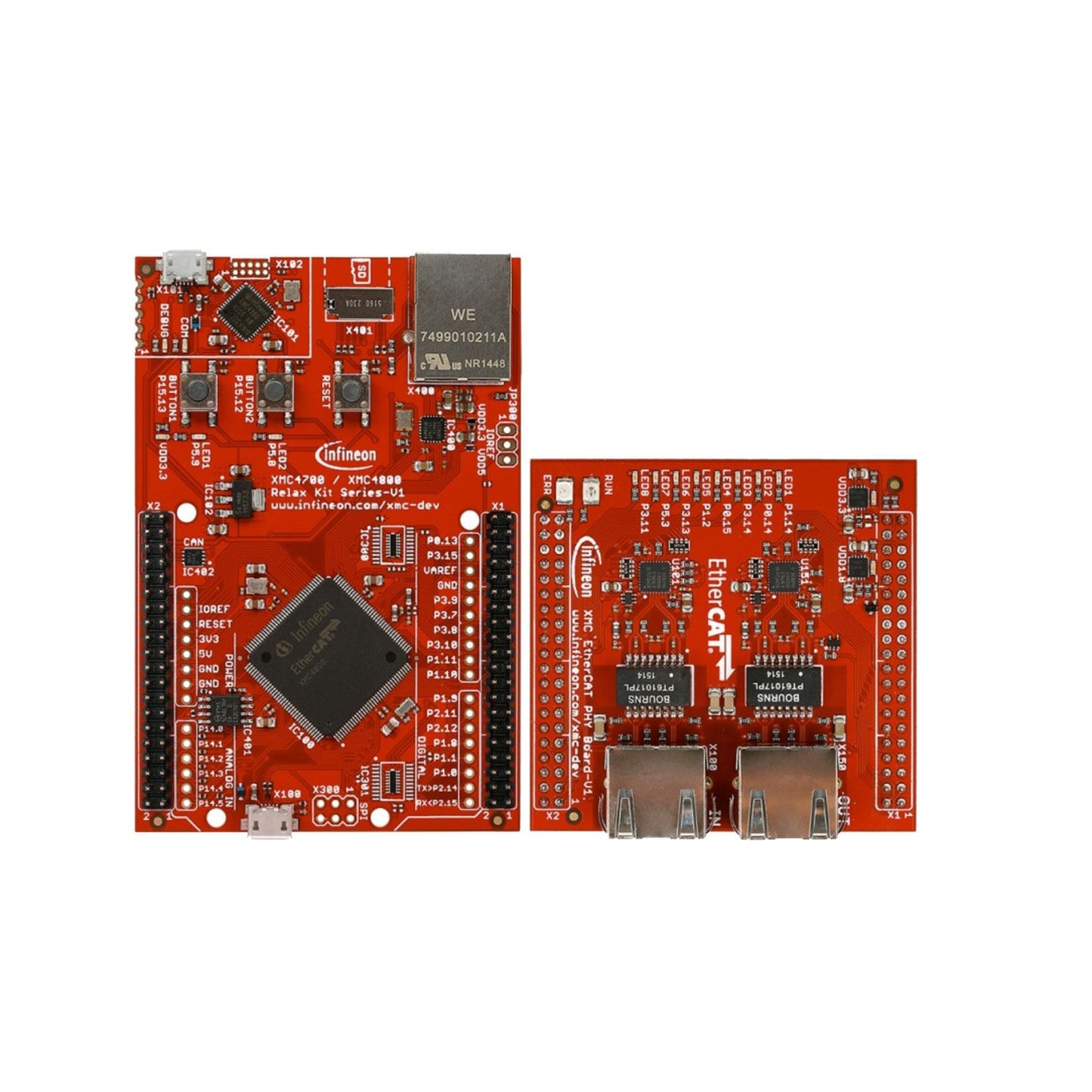 Infineon Technologies KITXMC48RLXECATV21TOBO1 XMC4000 XMC4800 MICROCONTROLLER EVALUATI MCU 32 bits ARM® Cortex®-M4