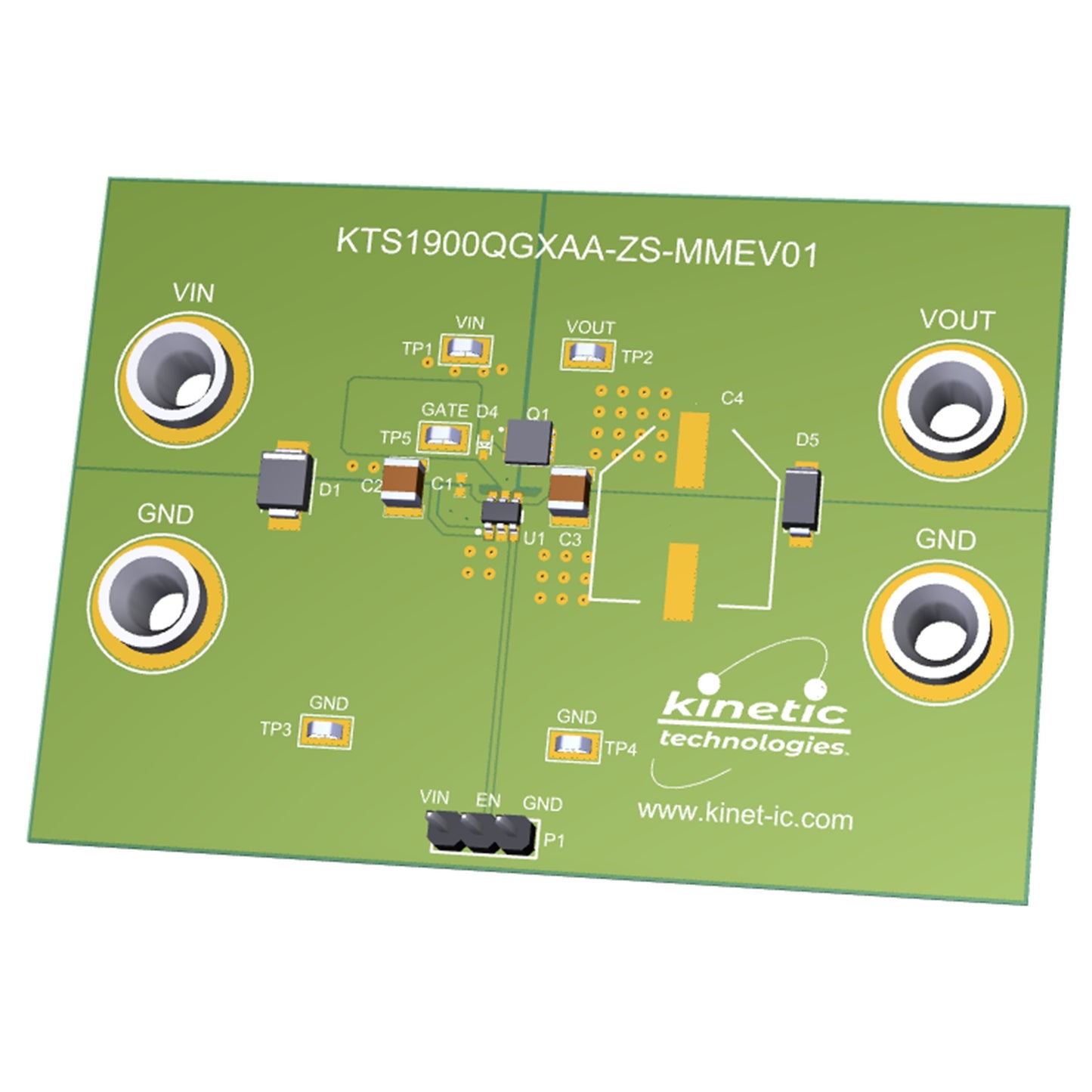 Kinetic Technologies KTS1900QGXAA-ZS-MMEV01 - Power Management Ideal Diode Controller