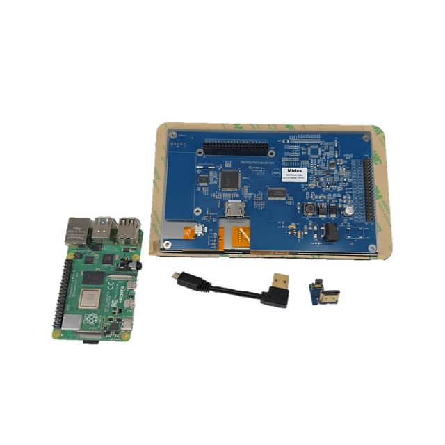 Midas Displays MDT0700J-RPI4MODBP-4GB KIT MDT0700J Raspberry Pi 7.0" IPS TFT kit, i Single Board Computer Display Module