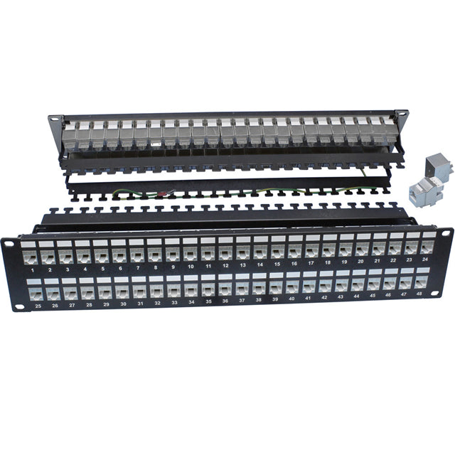Quest Technology International Inc. NPP-3348 NPP Patch Panel, Cat6A RJ45 Jack