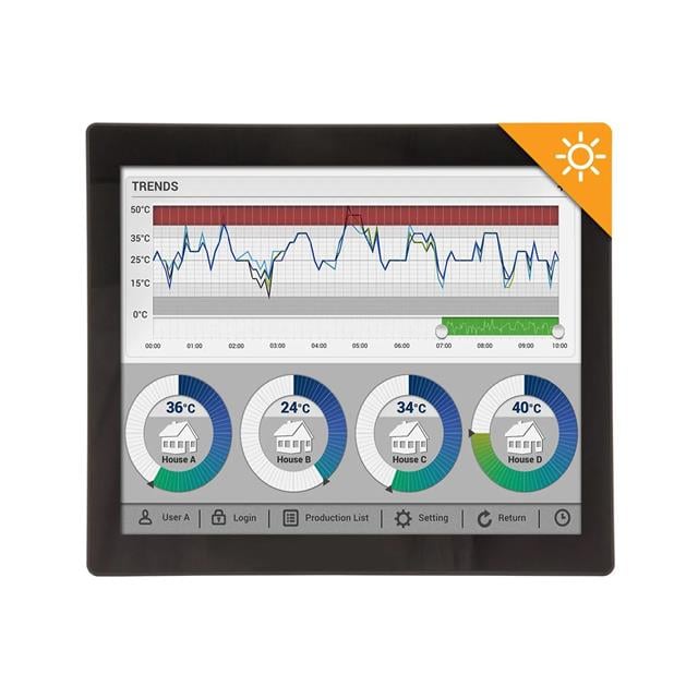 Maple Systems Inc PC1217APH-A04M6C PC1200 17.0" Intel 4GB/128GB, Win10 Intel® Pentium® N4200 1.1GHz/2.5GHz, 4 Core