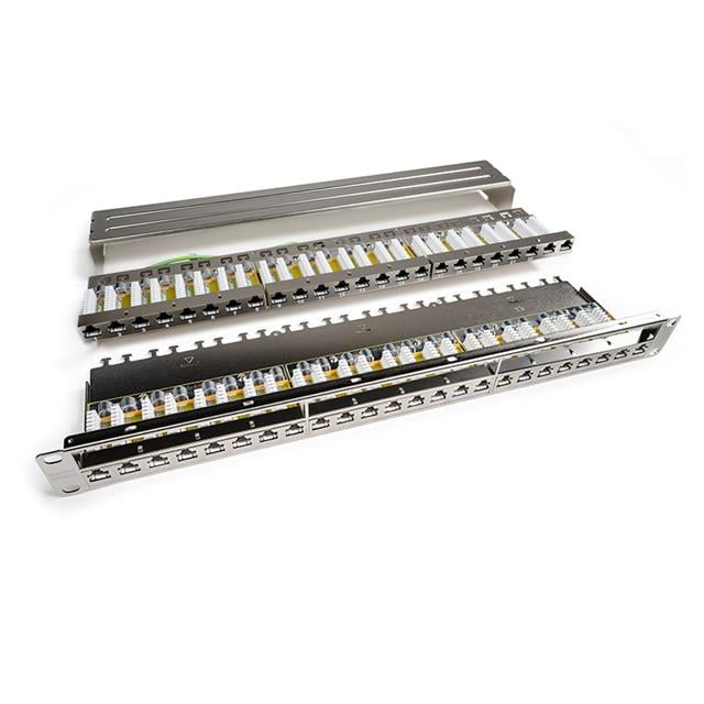 Hyperline PPHD-19-48-8P8C-C6A-SH-110D - Patch Panel, Cat6A RJ45 Jack