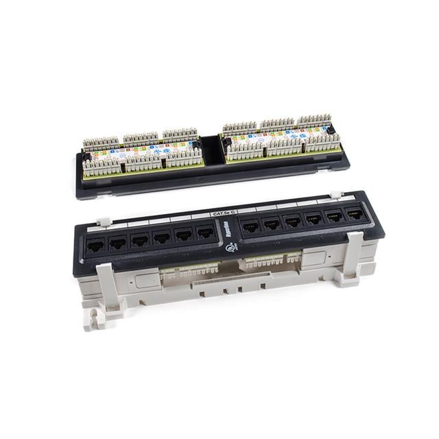 Hyperline PPW1-12-8P8C-C5e - Patch Panel, Cat5e RJ45 Jack