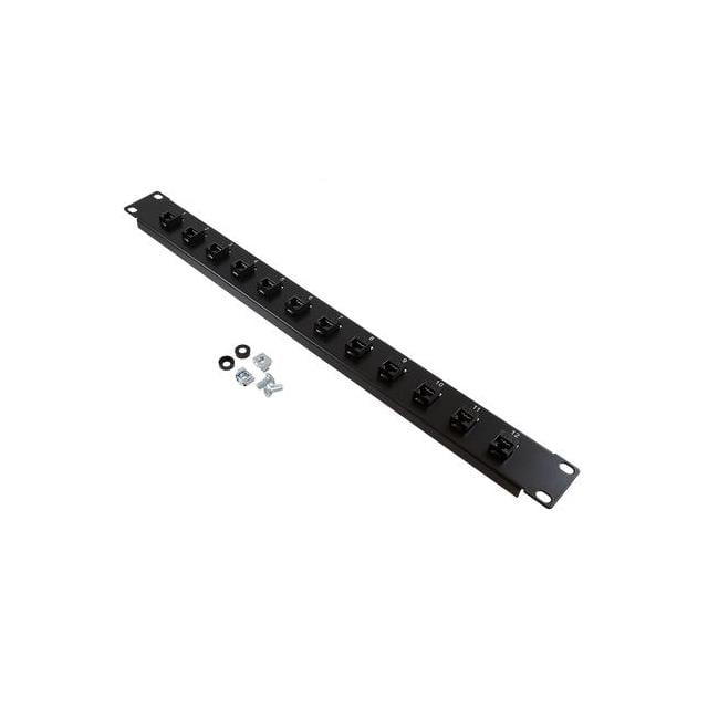L-com PR175B-C6-12 PR Patch Panel, Cat6A RJ45 Jack