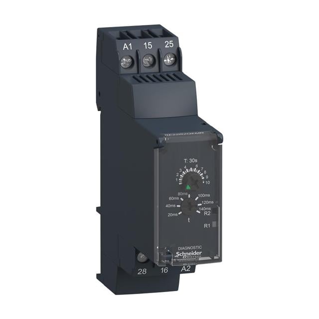 Schneider Electric RE22R2QEMR Harmony Riel DIN Relé mecánico 0.3 ~ 30 seg 8A a 250VCA