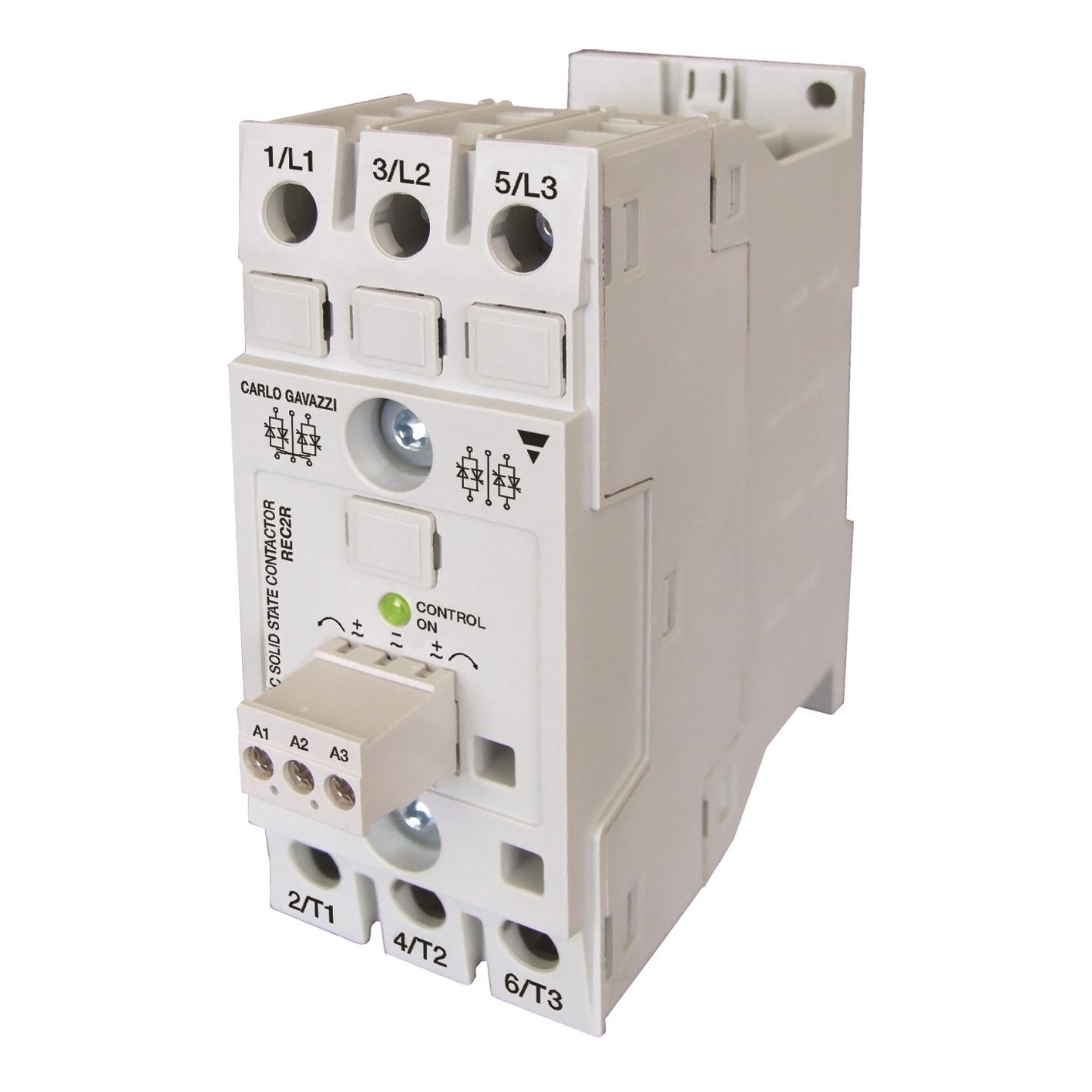 Carlo Gavazzi Inc. REC2R48D30GKE REC2R Montaje de chasis, Riel DIN DPST-NO (normalmente abierto) (2 Forma A)