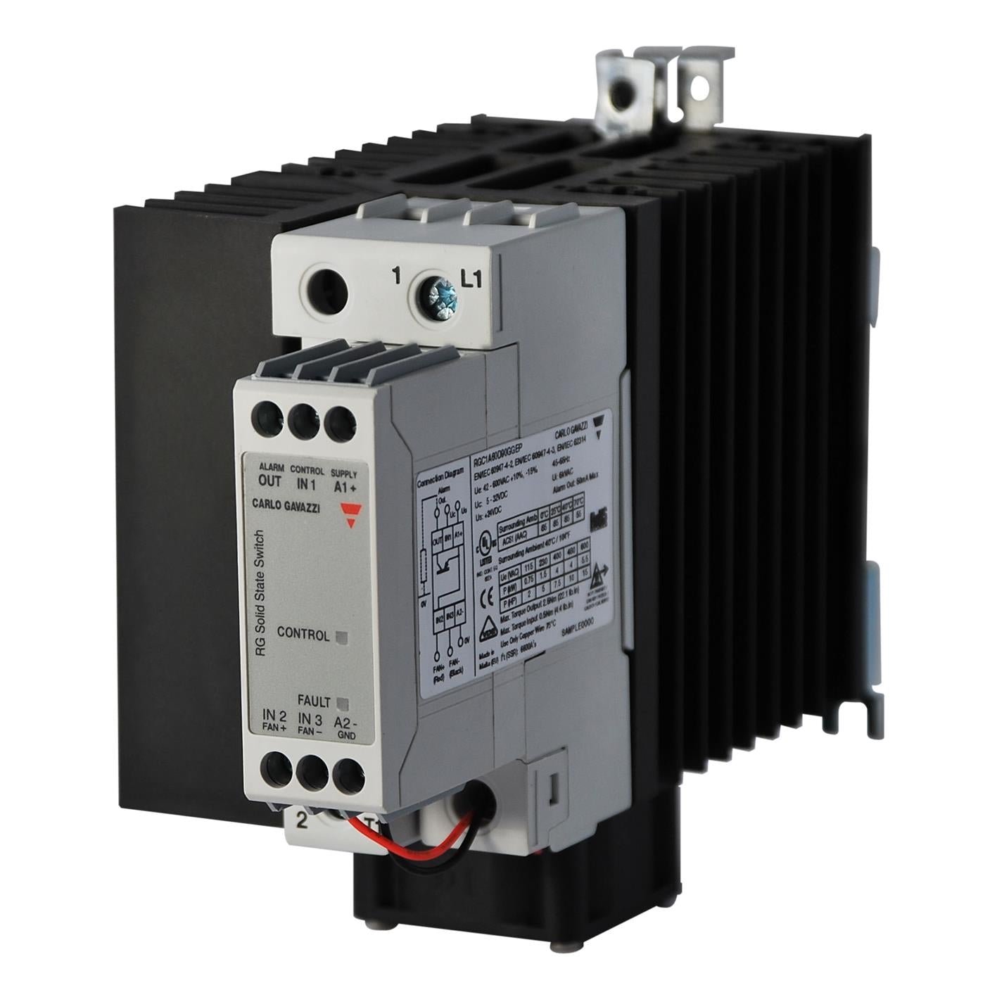 Carlo Gavazzi Inc. RGC1A60D92GGEP RGC Riel DIN SPST-NO (Normalmente abierto) (1 Forma A)