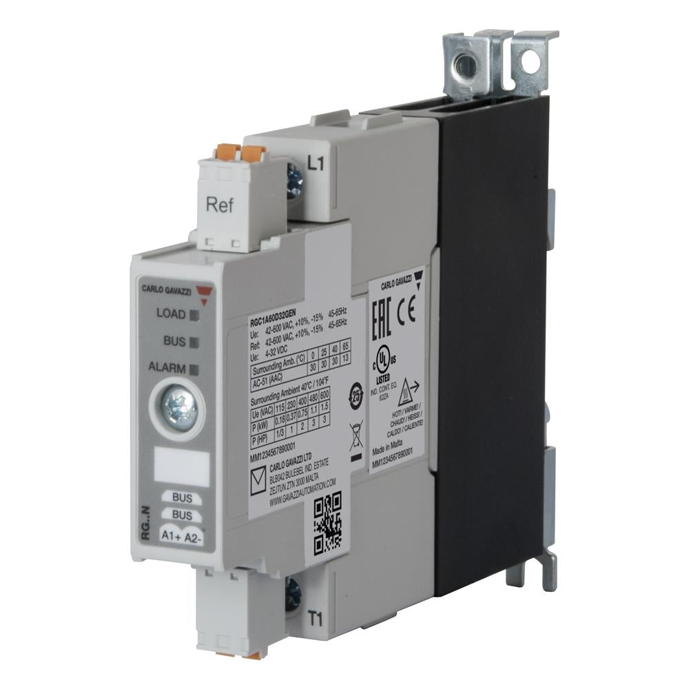 Carlo Gavazzi Inc. RGC1A60D32GEN RGC Montaje de chasis, Riel DIN SPST-NO (Normalmente abierto) (1 Forma A)