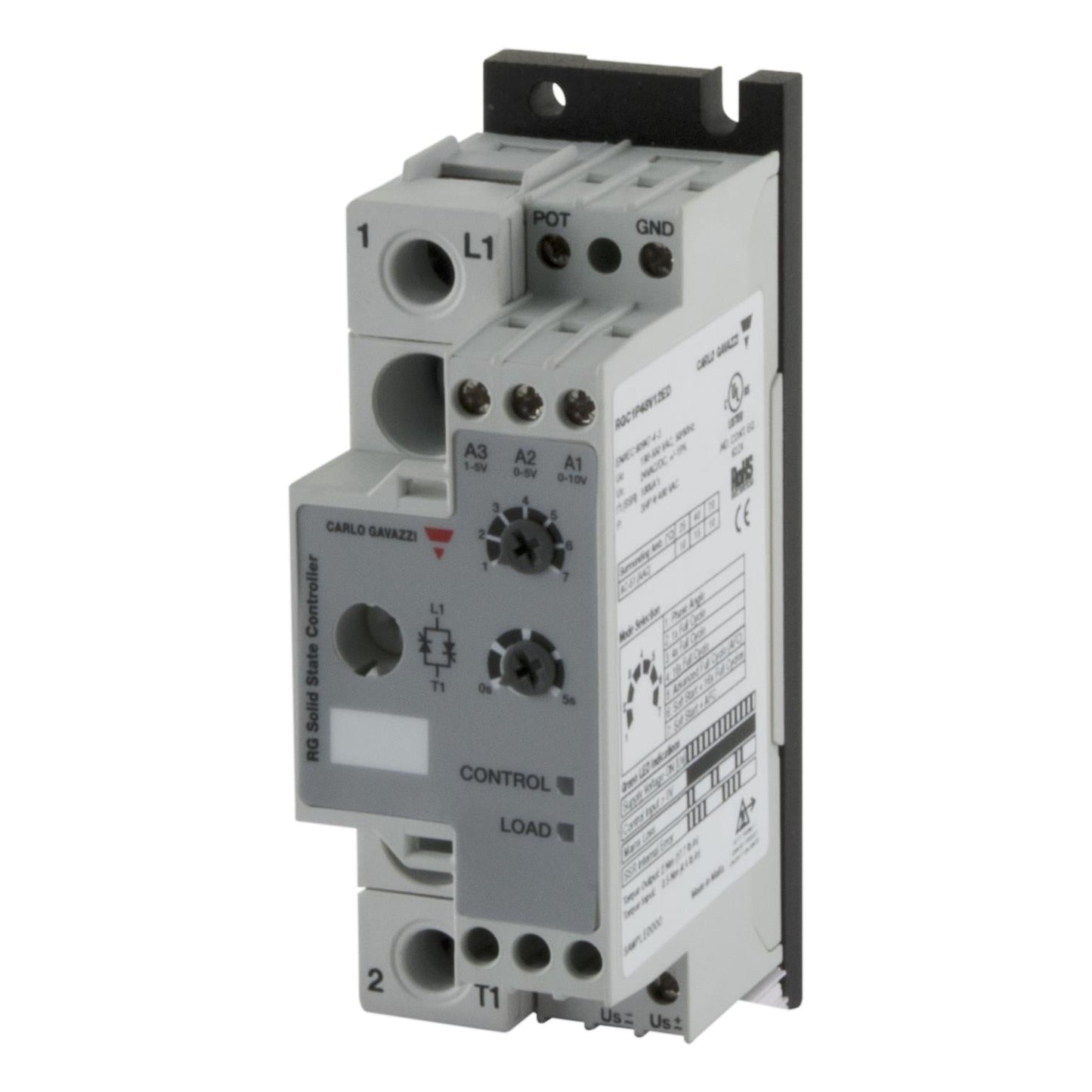 Carlo Gavazzi Inc. RGC1P48V12ED RGC1P Riel DIN SPST-NO (Normalmente abierto) (1 Forma A)