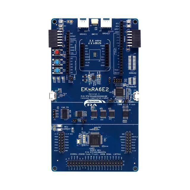 Renesas Electronics Corporation RTK7EKA6E2S00001BE RA EK-RA6E2 RA6E2 EVAL BRD MCU 32 bits ARM® Cortex®-M33