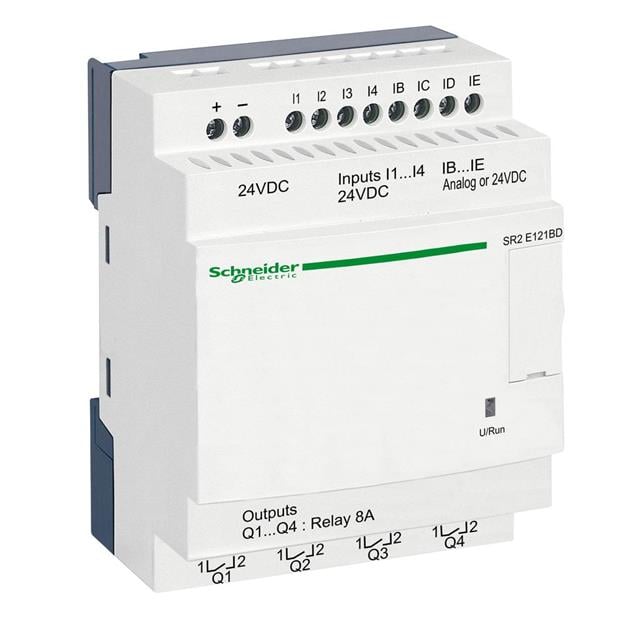 Schneider Electric SR2E121BD Zelio Logic COMPACT SMART RELAY, ZELIO LOGIC 12 - Digital (8), Analog (4)