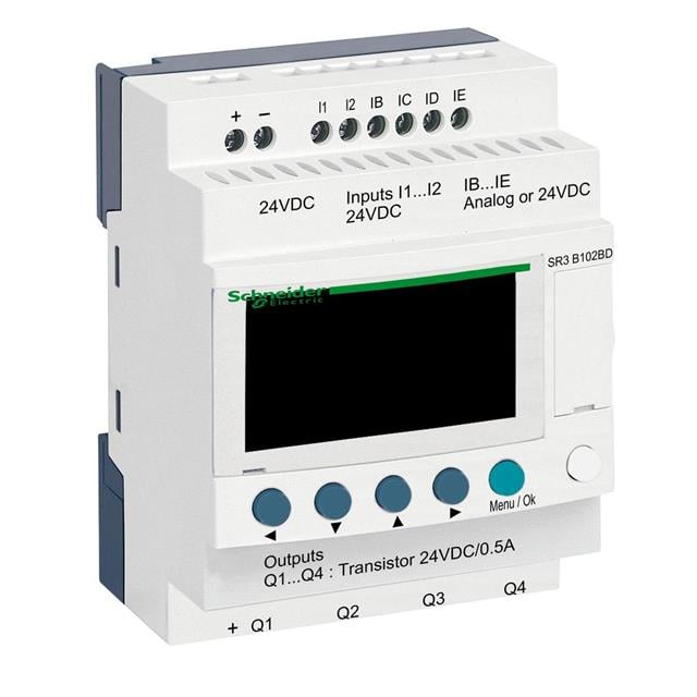 Schneider Electric SR3B102BD Zelio Logic MODULAR SMART RELAY, ZELIO LOGIC 4 - Analog