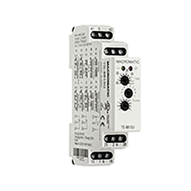 Macromatic Industrial Controls TE-8812U TE-881 Riel DIN Relé mecánico 0.1 seg ~ 240 h 15A a 240VCA