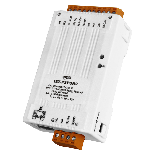 ICP DAS USA INC TET-P2POR2 TET Input, Output (I/O) Module -