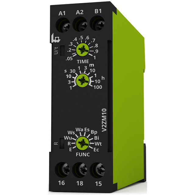 TELE Controls Inc V2ZM10 12-240V AC/DC VEO Riel DIN Relé mecánico 0.05 seg ~ 100 h 8A a 250VCA
