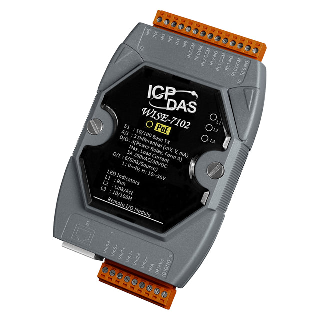 ICP DAS USA INC WISE-7102 WISE IOT PLC WITH 3 CHANNEL ANALOG IN 9 - Digital (6), Analog (3)