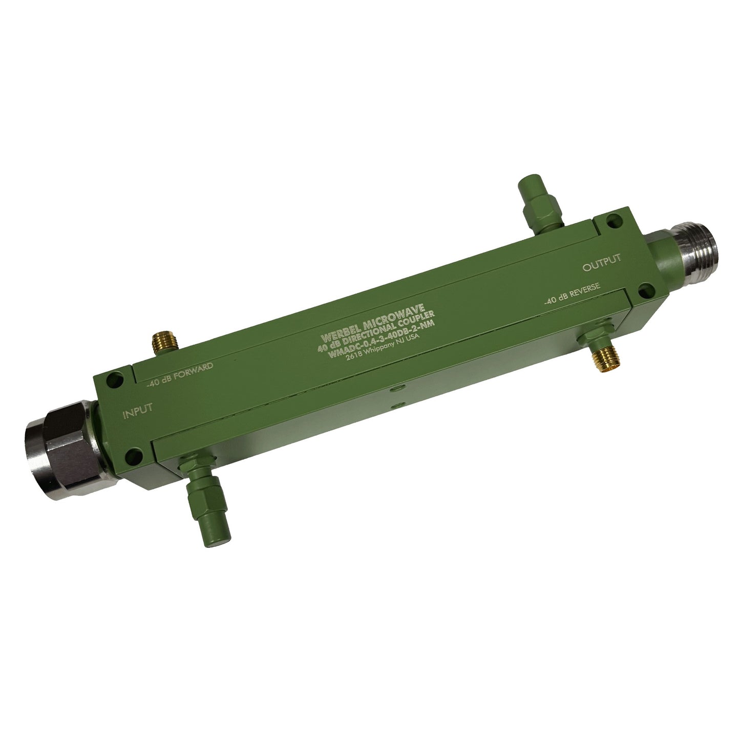 Werbel Microwave LLC WMADC-0.4-3-40DB-2-NF - Estándar 400MHz ~ 3GHz 4G, 5G, GPS, LTE, LAN inalámbrica