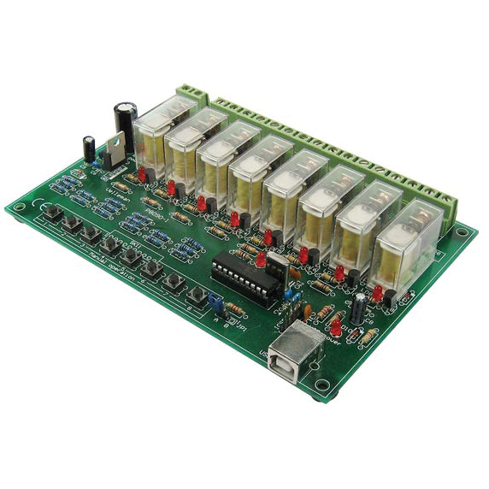 Velleman WSI8090 Whadda KIT,8-CH USB RELAY CARD,<18 HR