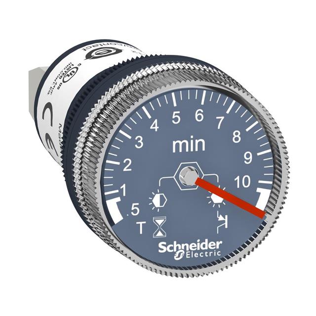 Schneider Electric XB5DTB24 Harmony Montaje en panel Temporizador solamente, no se incluye el relé 0.5 min ~ 10 min -