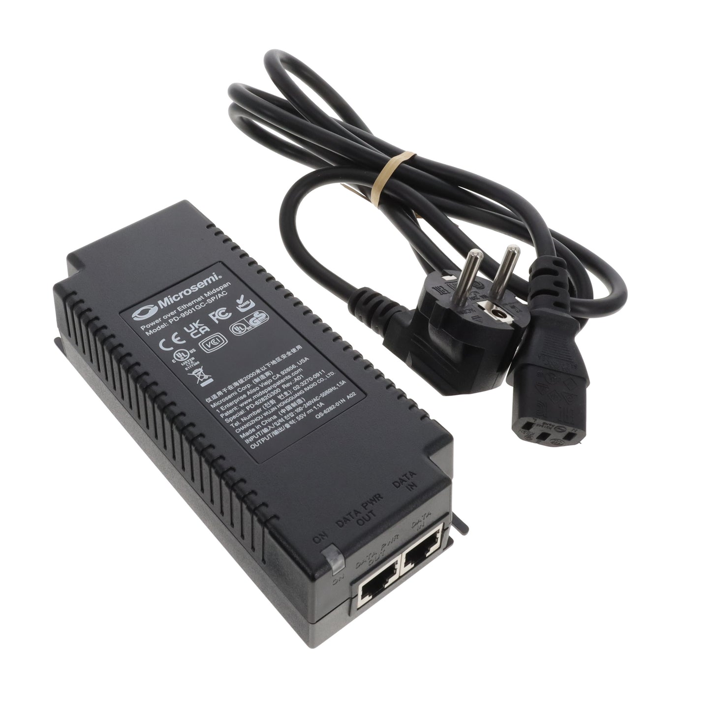 Microchip Technology PD-9501GC-SP/AC-EU PowerDsine® Inyector Midspan 100 ~ 240VCA