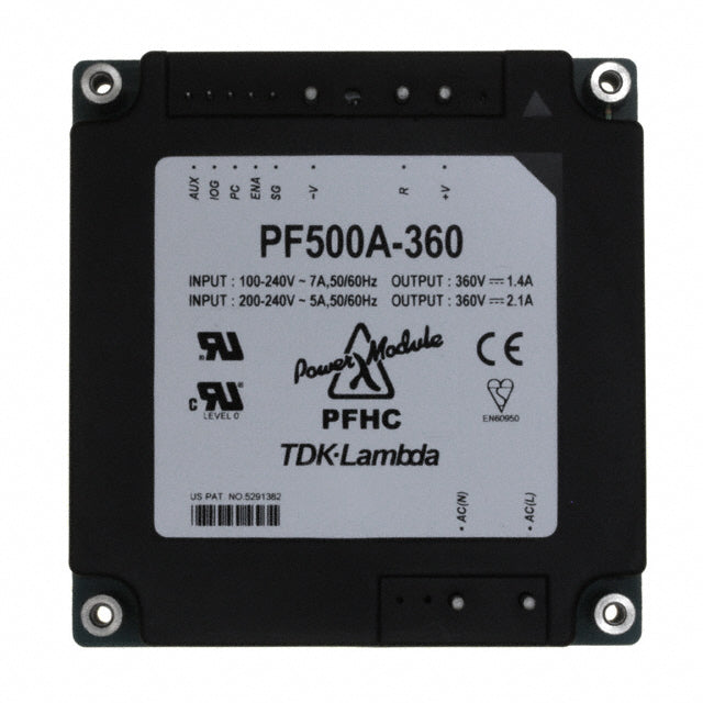 TDK-Lambda PF500A-360 PF (500W) AC/DC CONVERTER 360V 500W