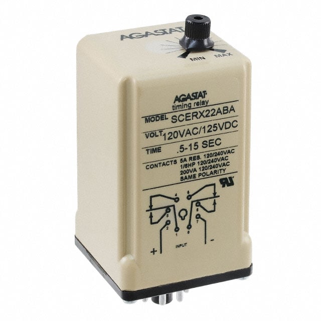 TE Connectivity Aerospace, Defense and Marine SCERX22ABA SCE Para enchufe Relé mecánico 0.5 seg ~ 15 seg 5A a 120VCA