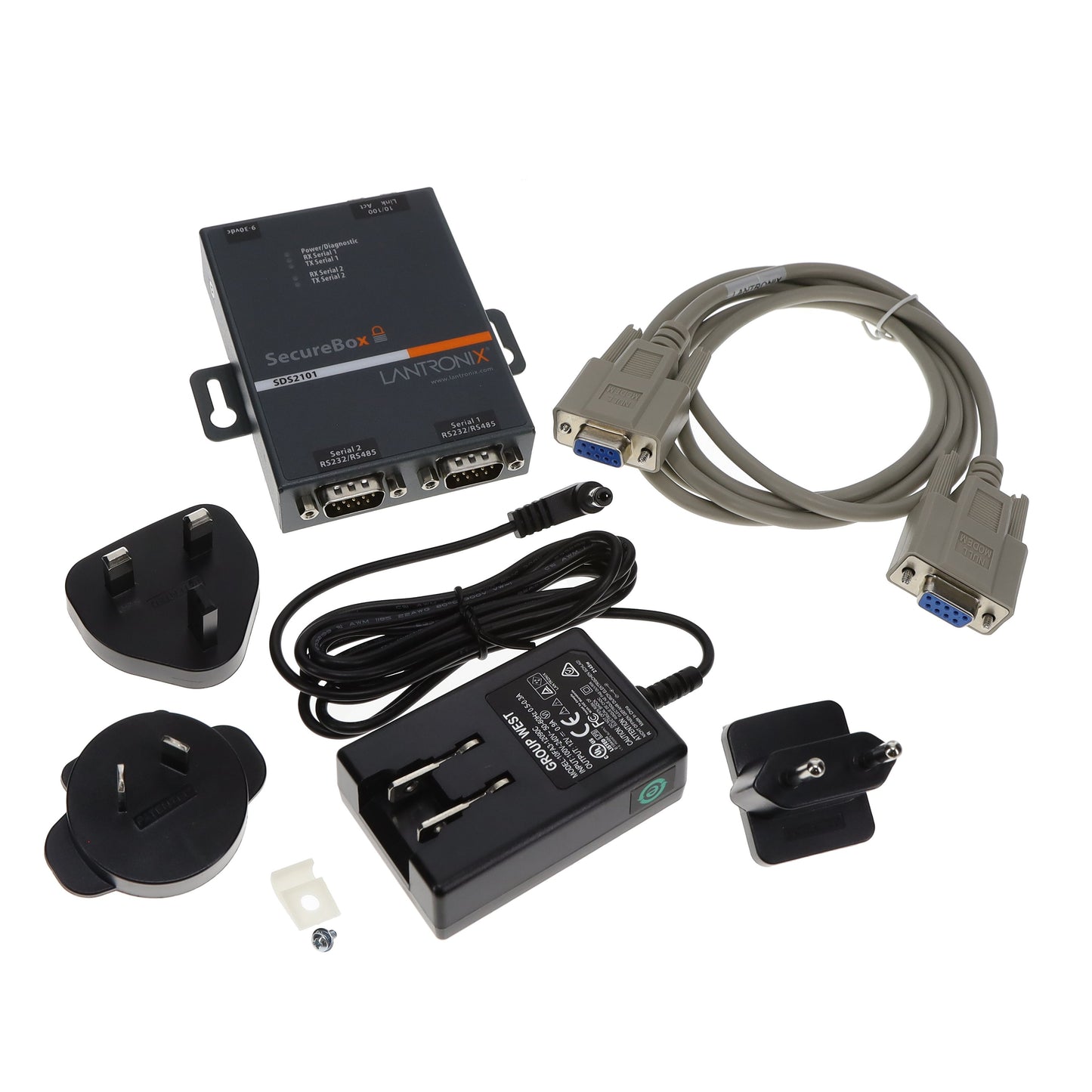Lantronix, Inc. SD2101002-11 SecureBox™ SDS2101 Server, Serial to Ethernet RS-232/422/485