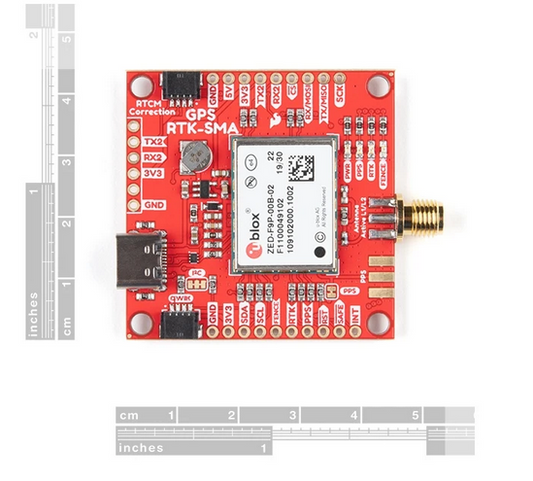 SparkFun GPS-RTK-SMA Breakout - ZED-F9P (Qwiic) GPS-16481
