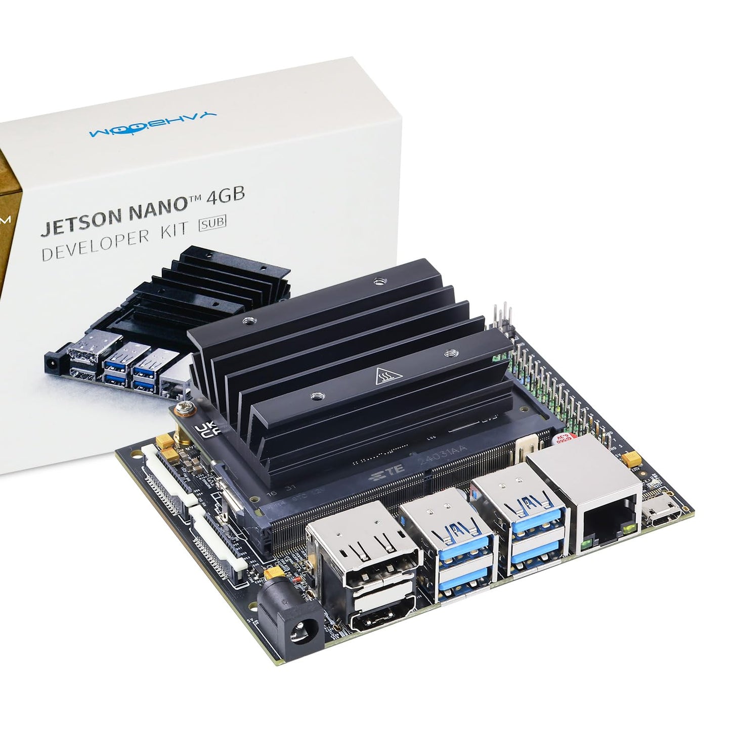 YAHBOOM Jetson Nano 4GB RAM Development Board Kit (SUB) B01 con módulo oficial para inteligencia artificial Python Programación