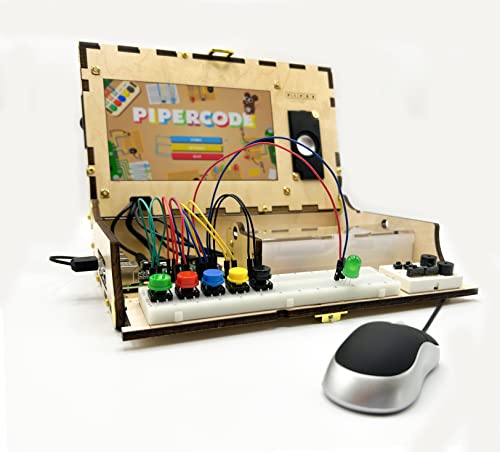 Piper Kit de computadora: el galardonado Build-A-Computer Age 8+ STEAM Learning, con Raspberry Pi, codificación de arrastrar y soltar, StoryMode, juegos, Python y proyectos increíbles