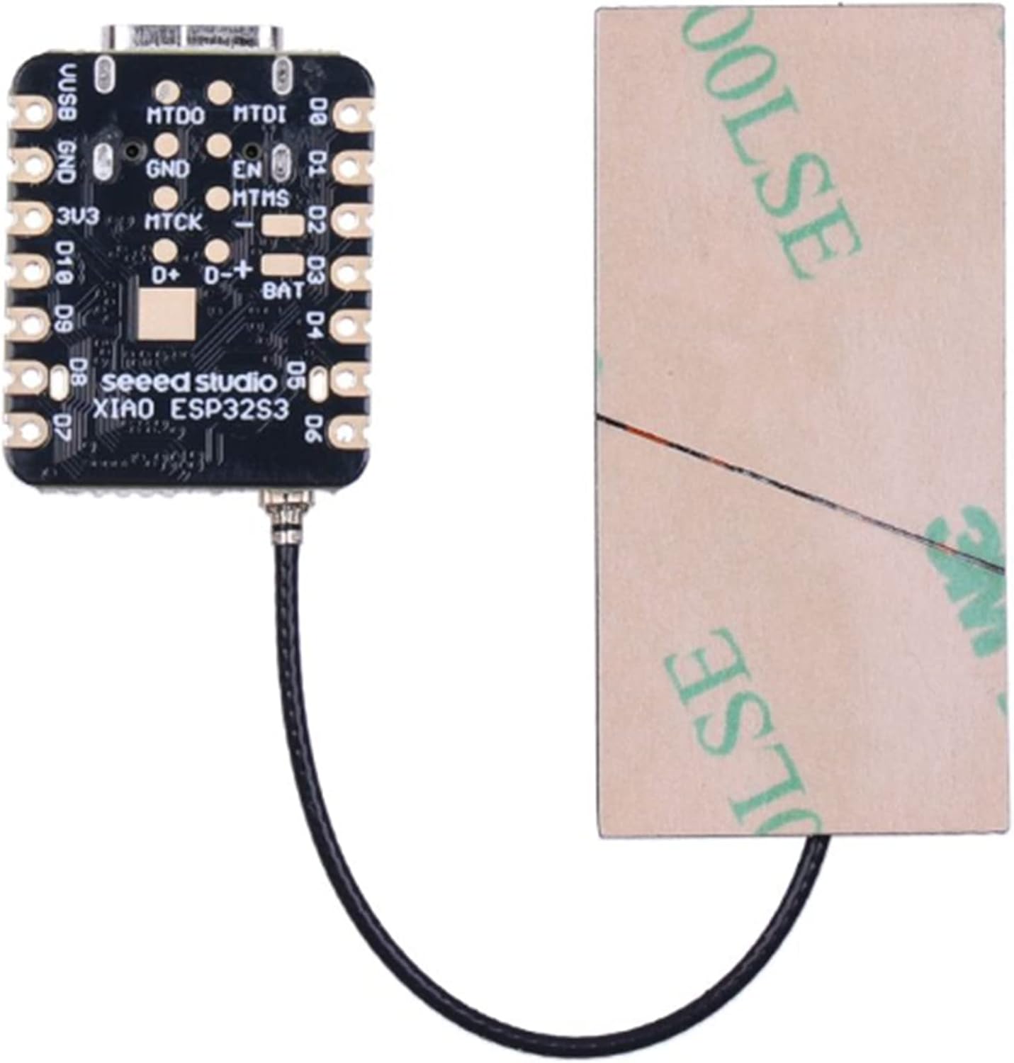 Seeed Studio XIAO ESP32S3 Sense - Wi-Fi de 2.4 GHz, BLE 5.0, sensor de cámara OV2640, micrófono digital, carga de batería compatible (1 unidad)