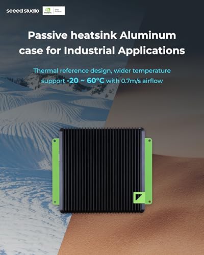 reComputer Industrial J3010- Dispositivo AI de borde sin ventilador con módulo Jetson Orin™ Nano 4GB, carcasa de aluminio con refrigeración pasiva, 2xRJ45 GbE, 1xRS232/RS-422/RS-485, 4xDI/DO, 1xCAN,
