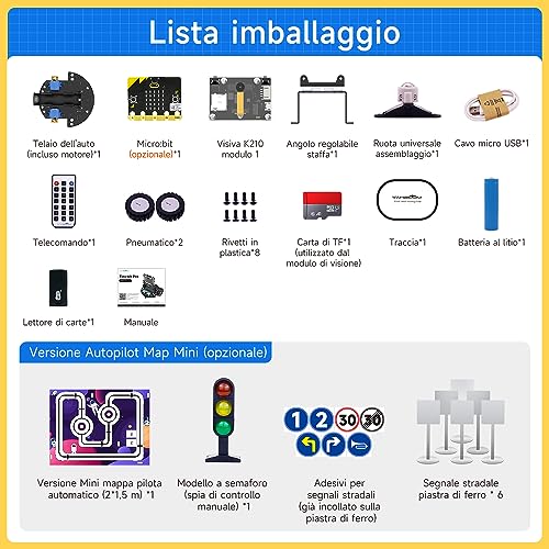 Yahboom Kit robótico de juguete para estudiantes de Microbit Programación Visual Autónoma Conducción Programación Smart Robot Kit Proyectos STEM para niños Aprender a codificar Inteligente y Educativo
