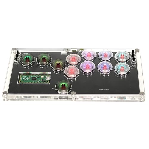 XIAO SHI MIN STORY All Buttons Fight Stick Controller Style Arcade Joystick For Sanwa PC USB Steam Full button direction control lift SOCD Fighting Stick Controller WASD