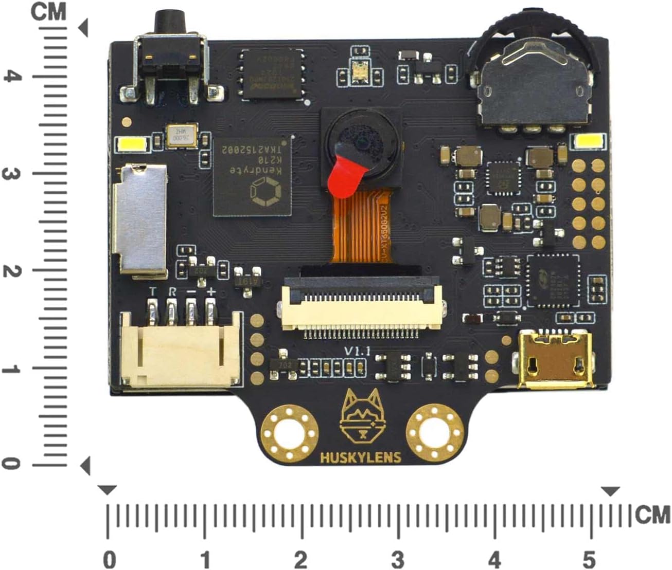 DFROBOT HUSKYLENS Sensor de visión inteligente con funda de silicona para LattePanda, Raspberry Pi o Micro:bit | Soporte de cámara AI Objeto/Seguimiento de línea, Cara/Objeto/Color/Reconocimiento de