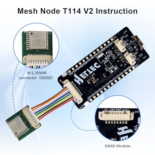 Mesh Node T114 V2 LoRaWAN Meshtastic Tracker AYWHP Meshtastic Tracker Nordic nRF52480 con pantalla GNSS Pantalla TFT de 1.9 pulgadas 902-928MHz con chip SX1262 BLE WiFi compatible con