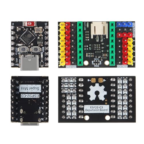 2 Sets ESP32-C3 Mini Junta de Desarrollo ESP32-C3 Mini Tablero de Desarrollo ESP32-C3 Placa de Desarrollo WiFi Bluetooth con Placa de Expansión para Arduino