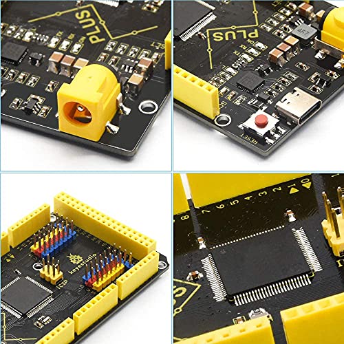KEYESTUDIO Mega Plus 2560 R3 Board para Arduino con cable USB tipo C, salida 2A, tablero de contoller MCU más potente