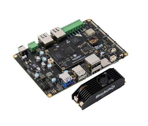 DFR1218-1 Kit de desarrollo de IA de borde RK3576 + RK1828 para LLM local, VLM y visión (acelerador de IA TOPS de 20, 5 GB de DRAM y cámara IMX415)