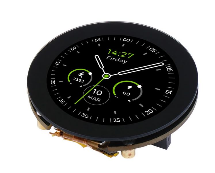 Seeed Studio Pantalla redonda para XIAO - Pantalla táctil redonda de 1.28 pulgadas, resolución de 240 × 240, colores 65k, RTC, carga IC, ranura para tarjeta TF, conector JST 1.25, todos los