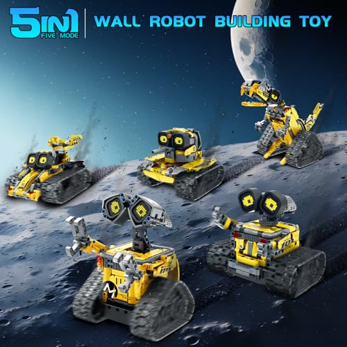 Sillbird Kit de construcción de robot con control remoto para niños de 8 a 14 años, juguete técnico de robótica de codificación STEM, regalos creativos de cumpleaños para niños, modelos 5 en 1