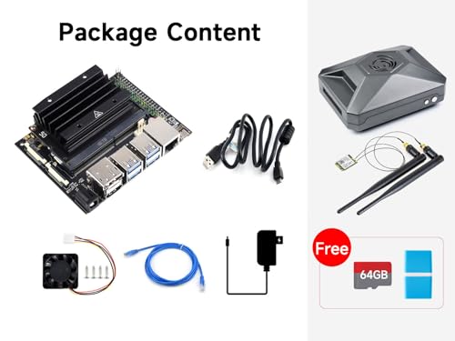 Waveshare Jetson Nano Development/Expansion Kit Alternative Solution of B01 Kit Comes with Jetson Nano Case TF Card and More Extra Free Accessorries (10 Items)